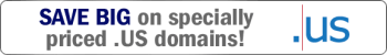 .US - Specially priced .US domains!